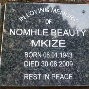 MKIZE Nomhle Beauty 1943-2009