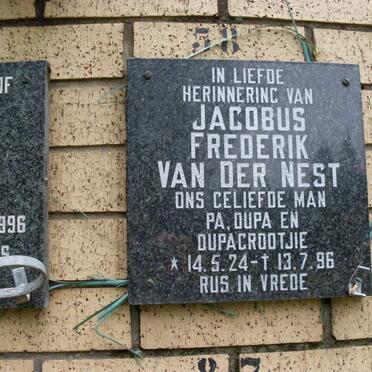 NEST Jacobus Frederik, van der 1924-1996