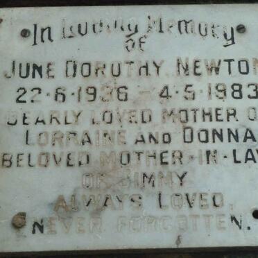 NEWTON June Dorothy 1936-1983