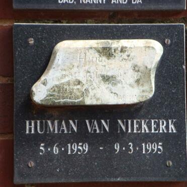 NIEKERK Human, van 1959-1995