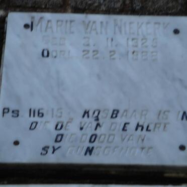 NIEKERK Marie, van 1925-1988