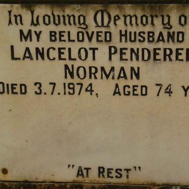 NORMAN Lancelot Penderel  -1974