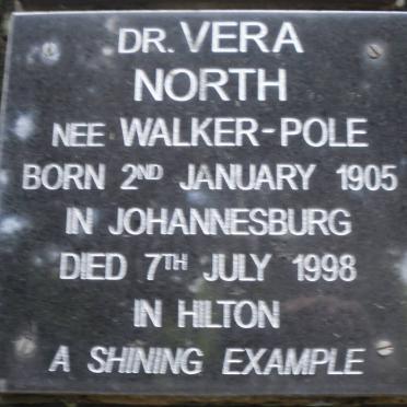 NORTH Vera nee WALKER-POLE 1905-1998