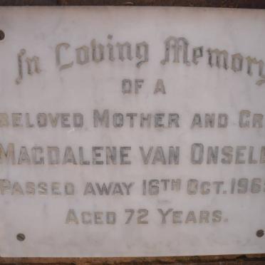 ONSELEN Magdalene, van -1969 :: DANIEL Estelle Gaynor -1991