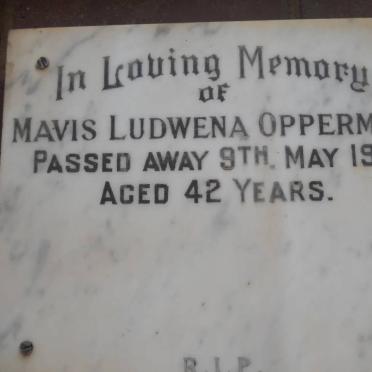 OPPERMAN Mavis Ludwena -1971