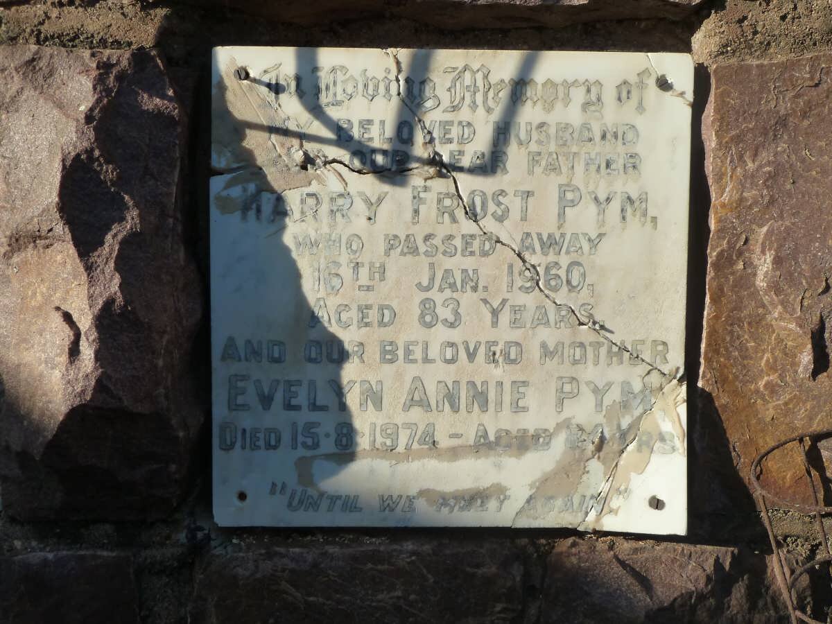 PYM Harry Frost -1960 &amp; Evelyn Annie -1974
