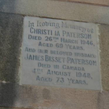 PATERSON James Bisset -1948 &amp; Christina -1946