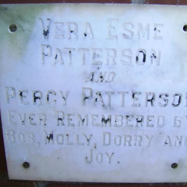 PATTERSON Percy &amp; Vera Esme