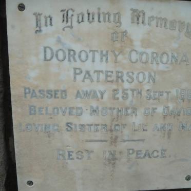 PATERSON Dorothy Corona -1969