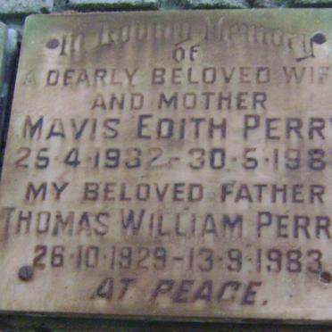 PERRY Thomas William 1929-1983 &amp; Mavis Edith 1932-1983