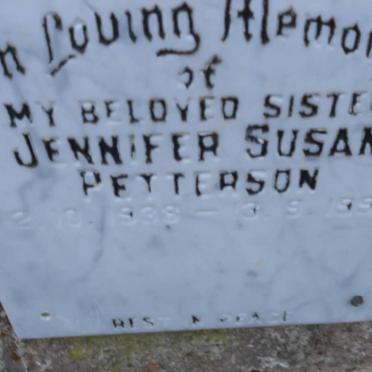 PETTERSON Jennifer Susan 1933-1991