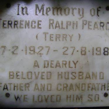 PEARCE Terrence Ralph 1927-1981