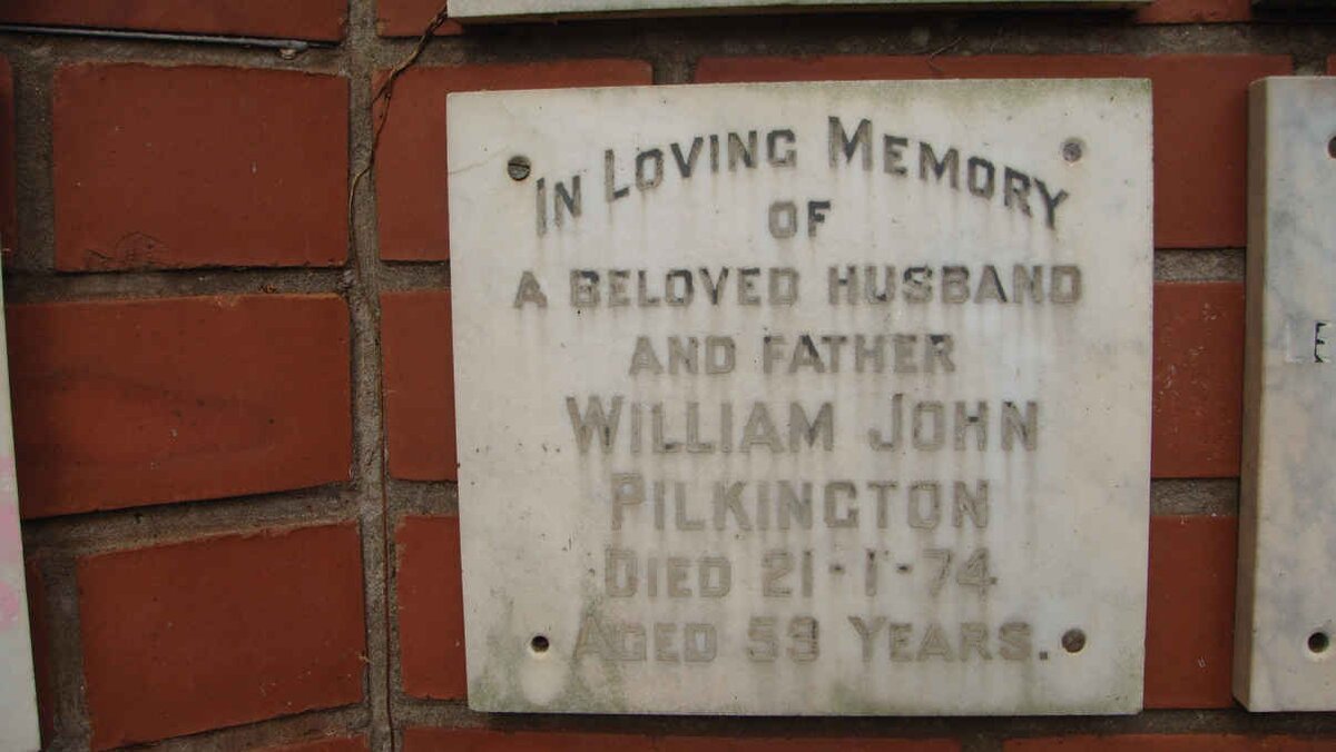 PILKINGTON William John -1974
