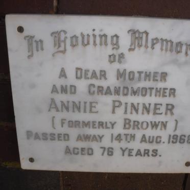PINNER Annie nee BROWN -1968