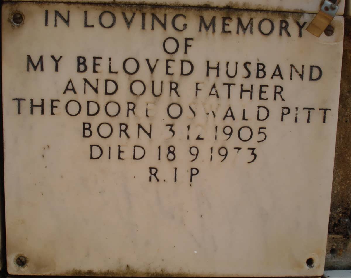 PITT Theodore Oswald 1905-1973