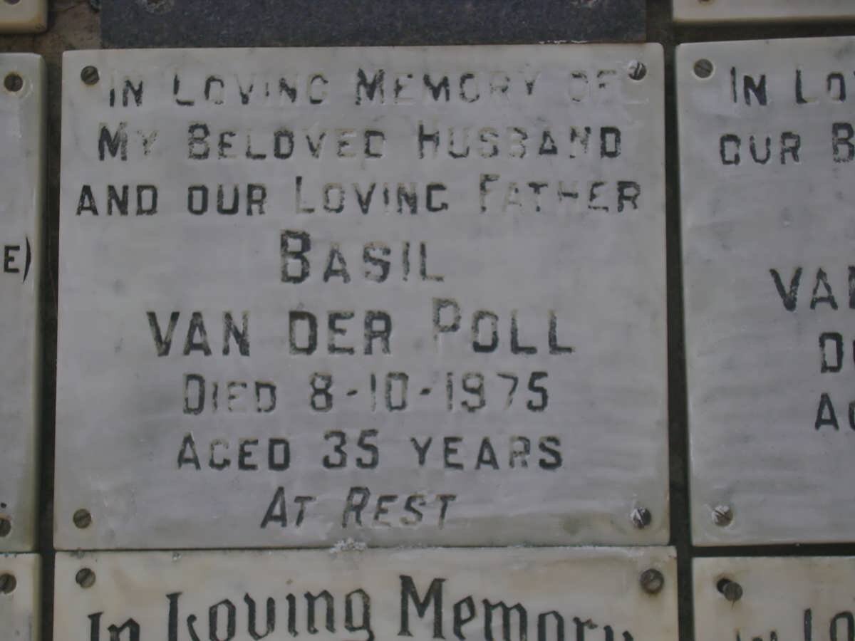 POLL Basil, van der -1975