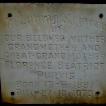PURVIS Florence Beatrice 1897-1976