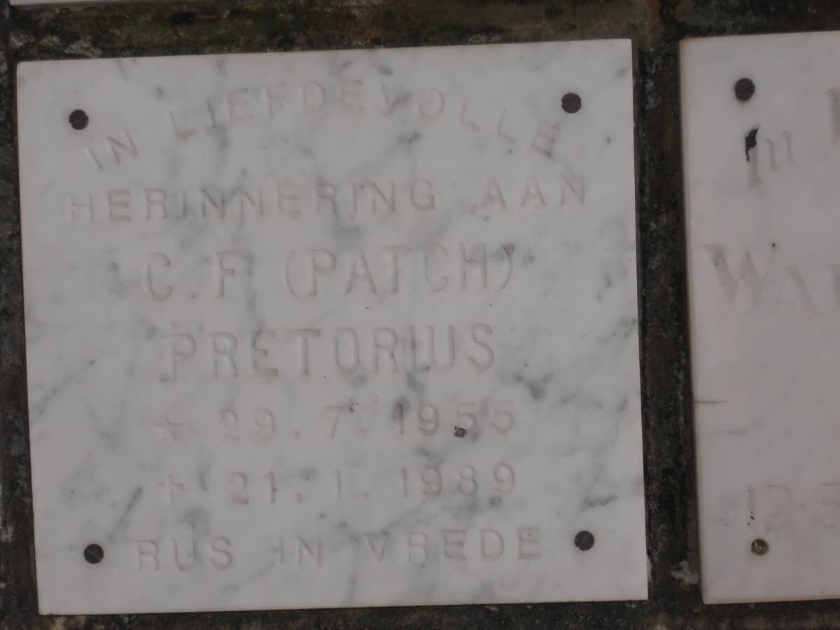 PRETORIUS C.F. 1955-1989