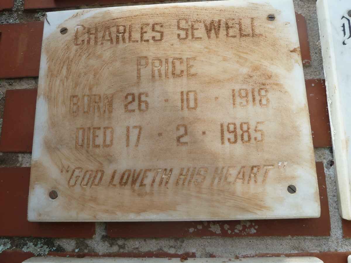 PRICE Charles Sewell 1918-1985