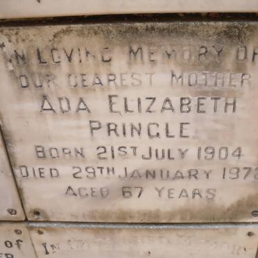 PRINGLE Ada Elizabeth 1904-1972