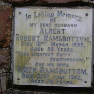RAMSBOTTOM Albert Robert -1956 &amp; Edith -1962