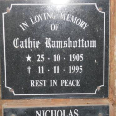 RAMSBOTTOM Cathie 1905-1995