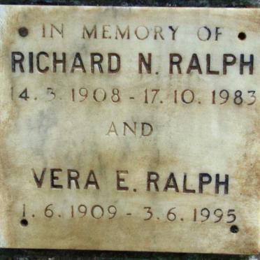 RALPH Richard N. 1908-1983 &amp; Vera E. 1909-1995
