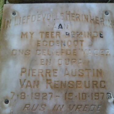 RENSBURG Pierre Austin, van 1927-1978