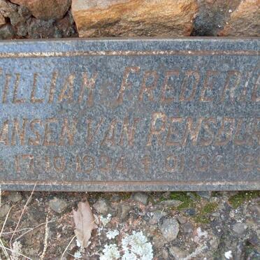 RENSBURG William Frederick, Jansen van 1934-1994