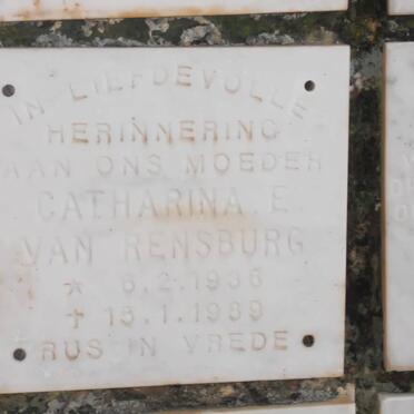 RENSBURG Catharina E., van 1936-1989