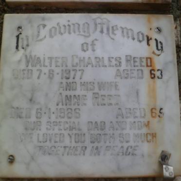 REED Walter Charles -1977 &amp; Annie -1986