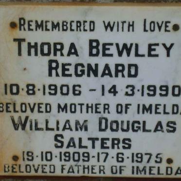 REGNARD Thora Bewley 1906-1990 :: SALTERS William Douglas 1909-1975