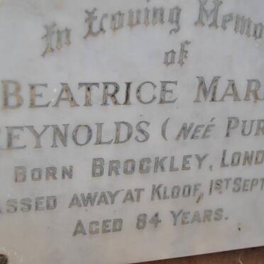 REYNOLDS Beatrice Marion nee PURVIS -1960