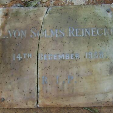 REINECKE L. Von Solms -1958