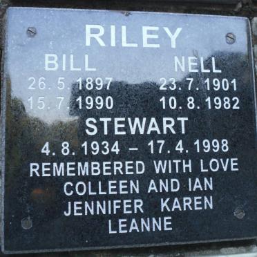 RILEY Bill 1897-1990 &amp; Nell 1901-1982 :: RILEY Stewart 1934-1998