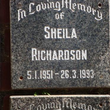 RICHARDSON Sheila 1951-1993
