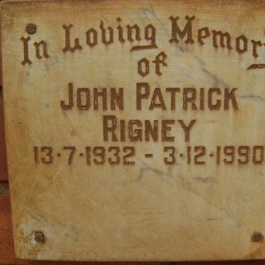 RIGNEY John Patrick 1932-1990