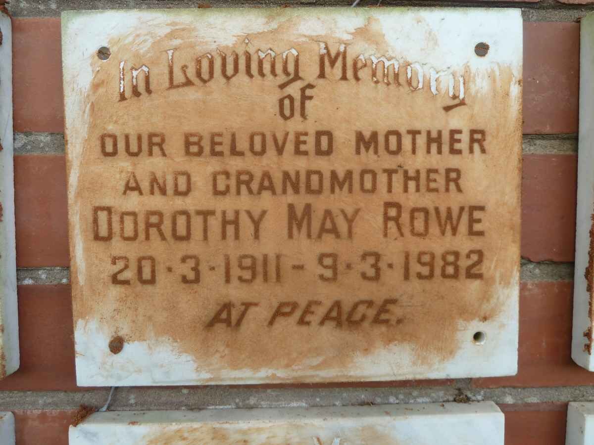 ROWE Dorothy May 1911-1982