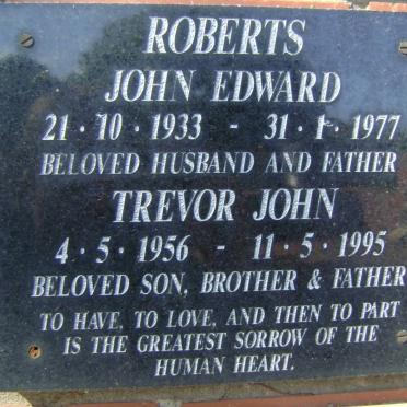 ROBERTS John Edward 1933-1977 :: ROBERTS Trevor John 1956-1995