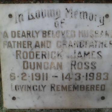 ROSS Roderick James Duncan 1911-1983
