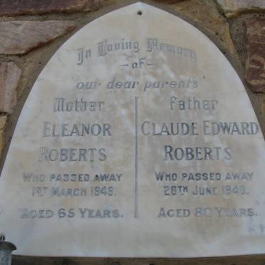 ROBERTS Claude Edward -1948 &amp; Eleanor -1948