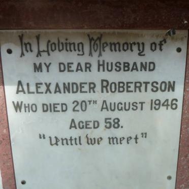 ROBERTSON Alexander -1946