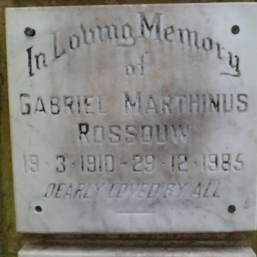 ROSSOUW Gabriel Marthinus 1910-1985