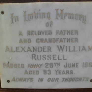 RUSSELL Alexander William -1969