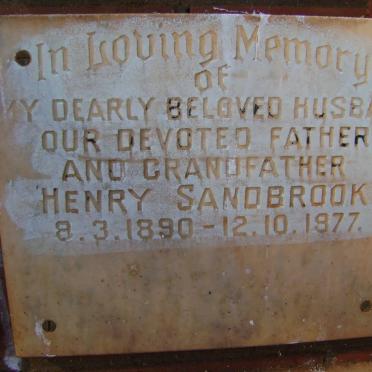 SANDBROOK Henry 1890-1977