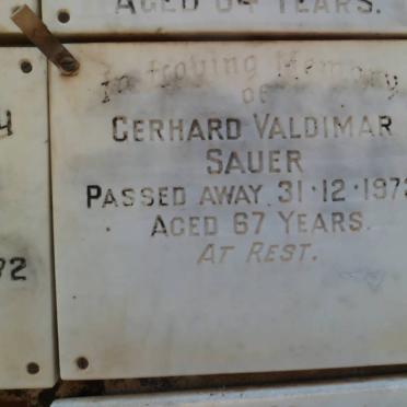 SAUER Gerhard Valdimar -1972