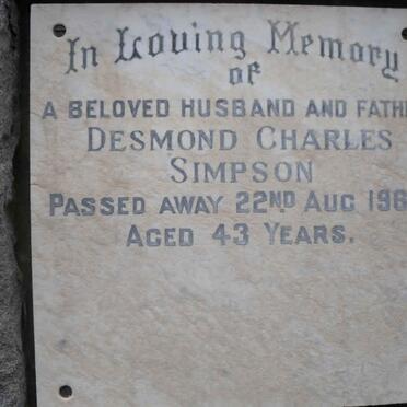 SIMPSON Desmond Charles -1969