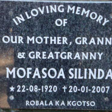 SILINDA Mofasoa 1920-2007