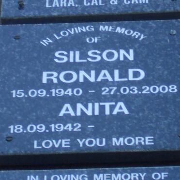 SILSON Ronald 1940-2008 &amp; Anita 1942-