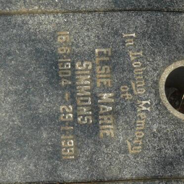 SIMMONS Elsie Marie 1904-1991